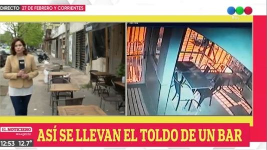 Se robaron el toldo de un bar de 27 de febrero y Corrientes