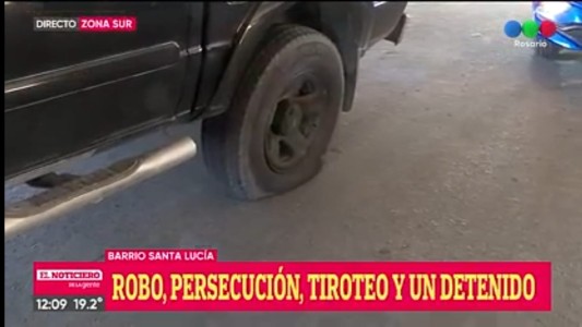 Robo, persecución y tiroteo en zona sur