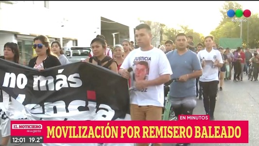 Movilización por el remisero baleado en violento asalto