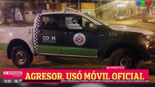 Empleado municipal intentó atropellar a su ex pareja con vehículo oficial