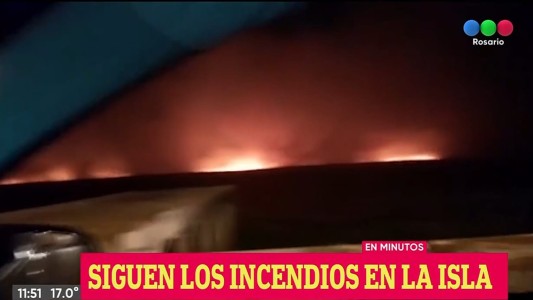 Alerta por impactante incendio en las islas cercanas a Rosario
