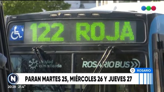 Colectiveros anunciaron paro por tres días más en Rosario y la región
