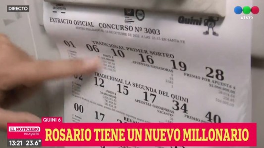 Un rosarino ganó el Quini 6