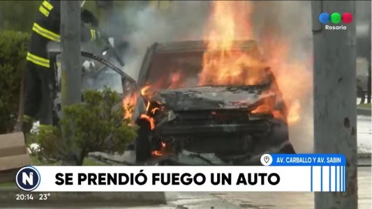Le cargó gas y a pocos metros se le prendió fuego el auto