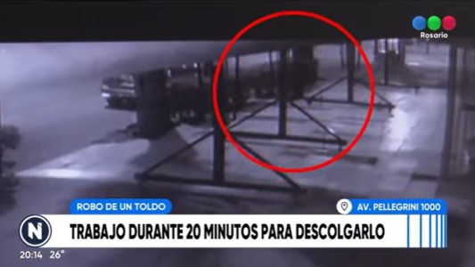 Se roban de todo: se llevaron el toldo de una pizzería en avenida Pellegrini