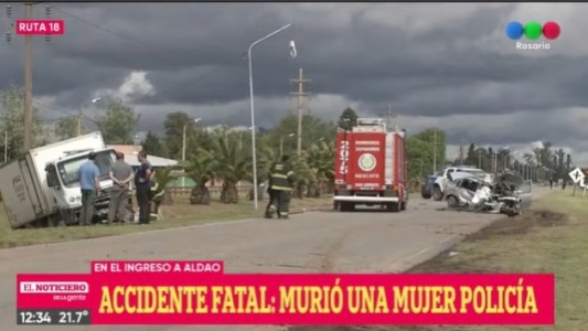 Accidente fatal: murió una mujer policía que chocó con un camión