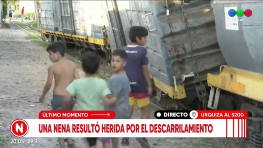 Descarriló un tren y causó detrozos en viviendas precarias