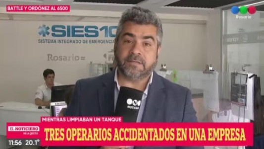 Tres operarios cayeron en un tanque de agua
