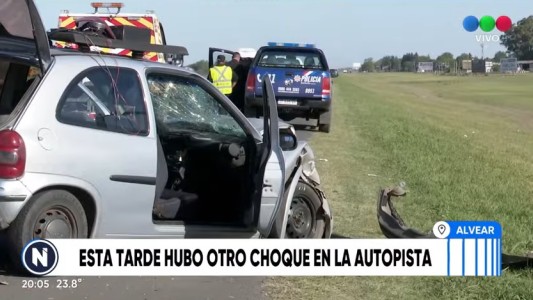 Segundo choque del día en la autopista Rosario-Buenos Aires