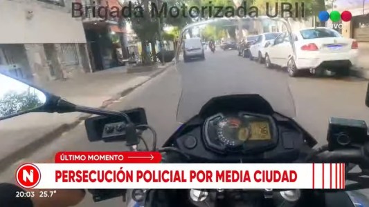 Video: persecución policial a pura velocidad por media ciudad