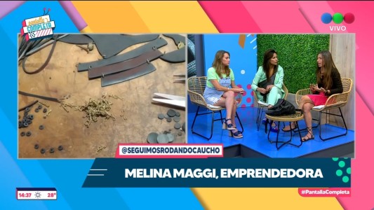 Una emprendedora realiza bolsos y carteras con neumáticos