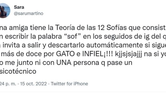 Qué es "la teoría de las 12 Sofías", la hipótesis que puso nerviosos a los hombres
