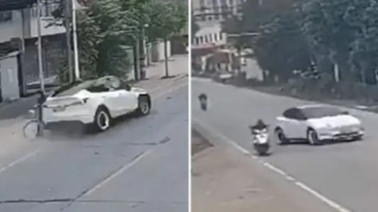 Video: un Tesla fuera de control atropelló y mató a dos personas
