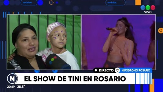 Luz pudo cumplir el sueño de asistir al show de Tini en Rosario