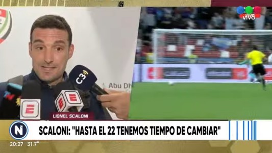 Bomba de Scaloni a 6 días del debut en Qatar: "Hay posibilidades de cambiar la lista de 26"