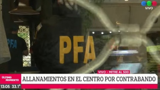 Allanamiento en pleno centro por contrabando