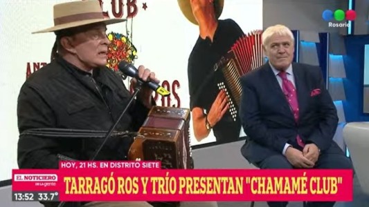 A puro chamamé: Tarragó Ros visitó el Noticiero de la Gente