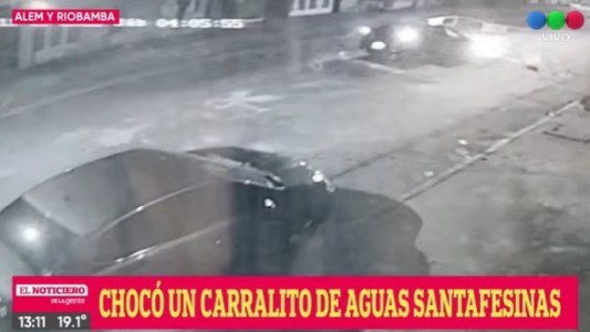 Un taxi cayó en un pozo de Aguas