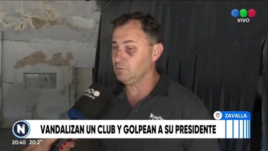Adolescentes encapuchados atacaron un club y agredieron al propio presidente