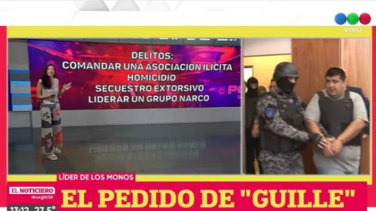 El pedido desde la cárcel de "Guille" Cantero, líder de Los Monos