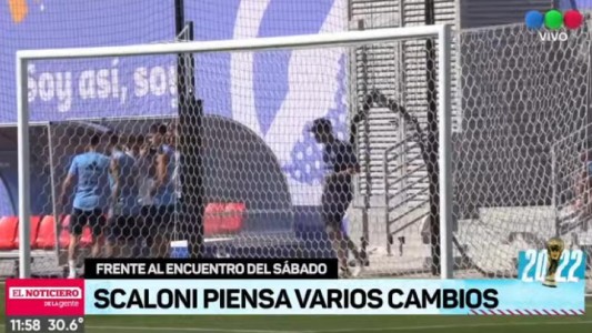Scaloni no planea un "volantazo" aunque analiza tres cambios para el sábado