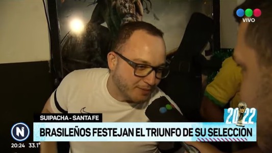 Brasileños coparon un bar y festejaron el triunfo en Rosario