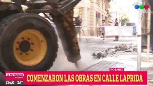 Arrancaron los trabajos en calle Laprida entre Cordoba y San Lorenzo