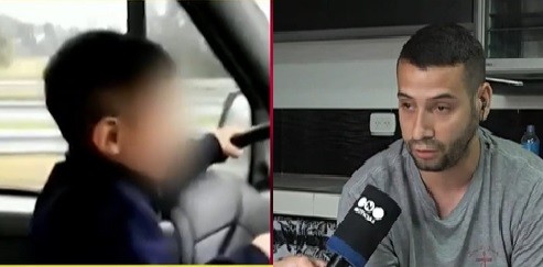 "Asumo mi irresponsabilidad": habló el hombre que puso a su hijo de 7 años a manejar