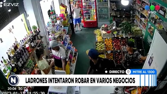 Raid delictivo de tres delincuentes en Mitre al 1300