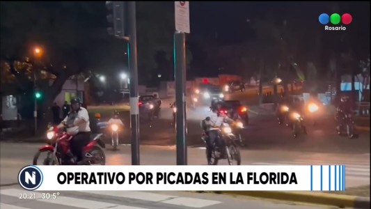 Operativo de tránsito por picadas de motos en la zona de la Florida