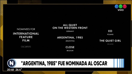 "Argentina, 1985" competirá por el Oscar a Mejor película internacional