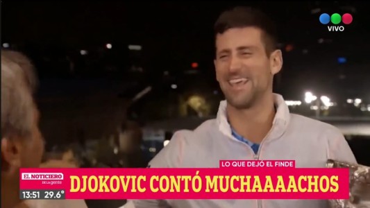 Djokovic celebró su victoria en el Australian Open al ritmo de "Muchachos"