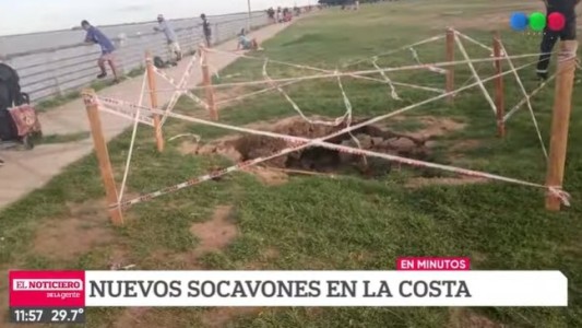 Aparecieron nuevamente socavones en la costa central