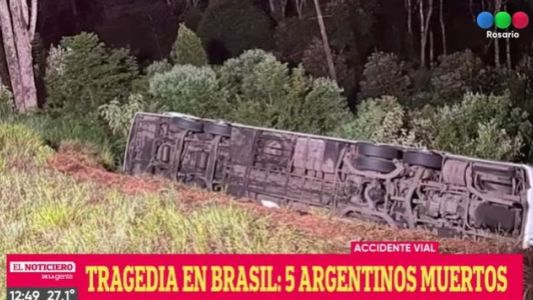 Tragedia en Brasil: son cinco los argentinos fallecidos tras volcar un micro en una ruta