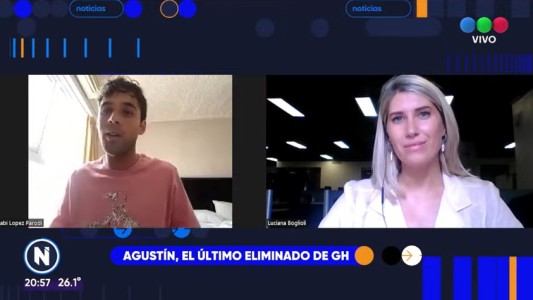 Agustín, el último eliminado de Gran Hermano, a solas con Telefe Noticias