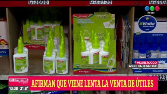 Fuerte desaceleración en la venta de útiles escolares