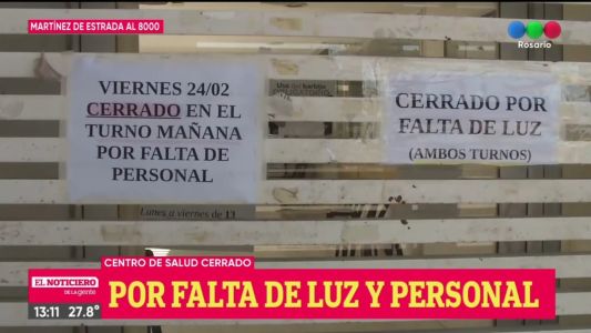 Cerró un centro de Salud por falta de luz y personal