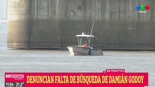 Denuncian falta de búsqueda de Damian Godoy en aguas del Parana