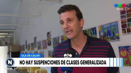 Calor extremo en clases: "Cada escuela tiene autonomía para decidir"