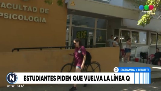 Estudiantes reclaman la vuelta del servicio de la Línea Q a La Siberia