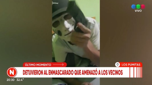 Cayó enmascarado que amenazó a vecinos tras pueblada en barrio Los Pumitas