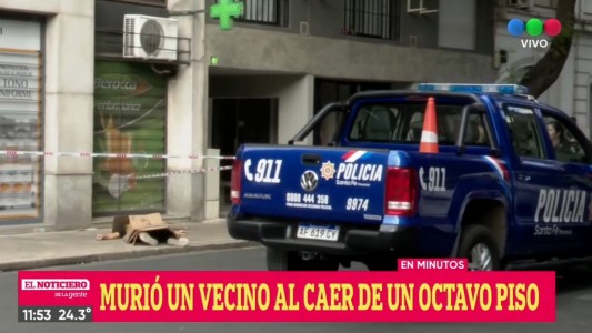 Quiso bajar de la terraza agarrado de un cable y cayó de un séptimo piso