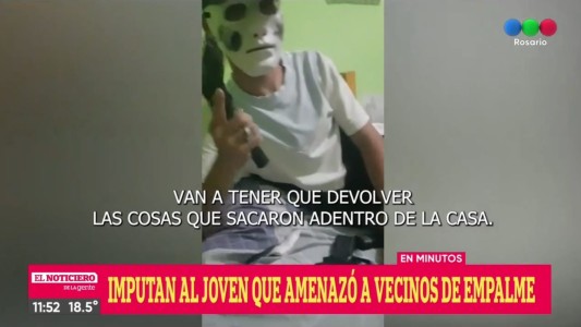 Imputaron al sicario enmascarado que amenazó a la familia de Máximo Jerez