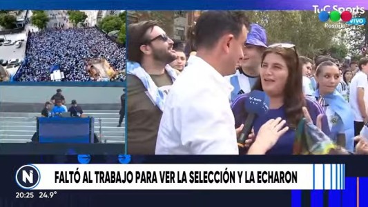 Despidieron a la empleada municipal que faltó al trabajo para ir a ver a la Scaloneta