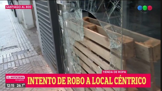 Intento de robo a un local en el centro