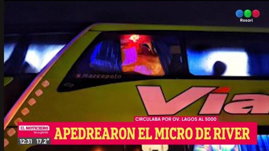 Apedrearon el micro de River en Rosario tras el triunfo ante Newell’s