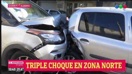 Triple choque en Av. Alberdi y Gorriti