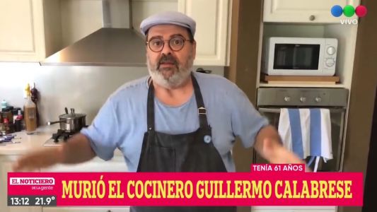 Dolor en el mundo de la cocina: murió Guillermo Calabrese