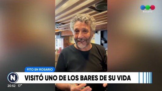 Fito Páez visitó uno de los bares de su infancia en Rosario