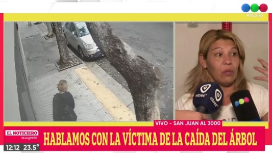 Le darán el alta a la mujer a la que se le cayó un árbol encima: "Pensé que estaba muerta"